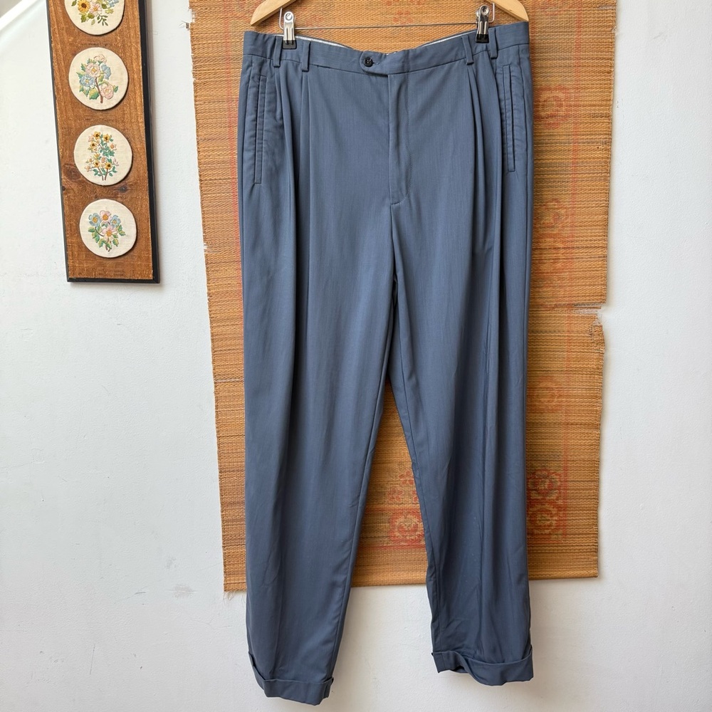 Zanella Wool Jesse Pleated Cuffed Trousers